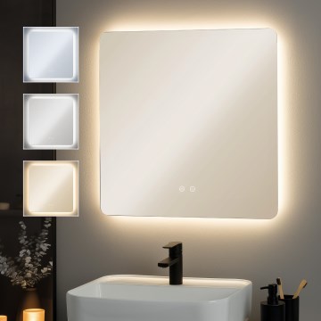 Brilagi - Espejo de baño con calefacción LED DIANA LED/17W/230V 60x60 cm IP44 CRI 90 regulable + CCT