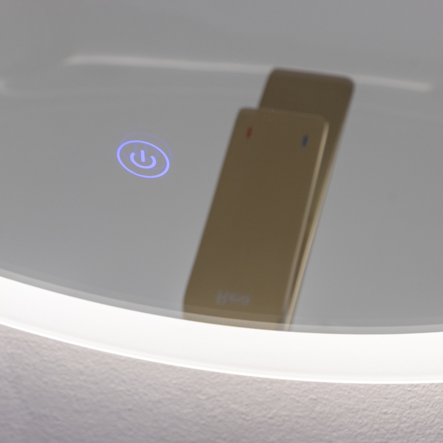 Brilagi - Espejo de baño LED CUNEO LED/19W/230V Ø 60 cm IP44 CRI 90 regulable + CCT