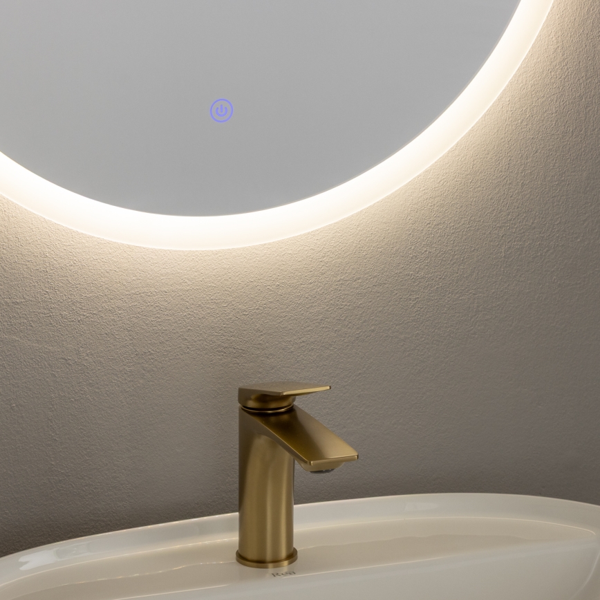 Brilagi - Espejo de baño LED CUNEO LED/19W/230V Ø 60 cm IP44 CRI 90 regulable + CCT