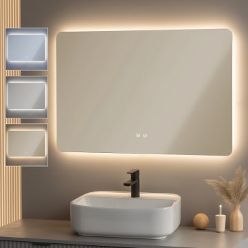 Brilagi - Espejo de baño LED con calefacción DIANA LED/20W/230V 60x90 cm IP44 CRI 90 regulable + CCT
