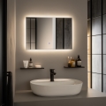 Brilagi - Espejo de baño LED DESIO LED/20W/230V 40x60 cm plateado IP44 CRI 90 regulable + CCT