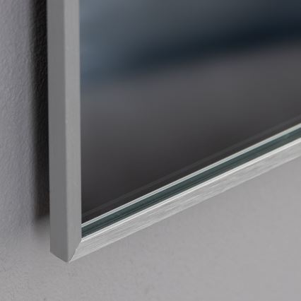 Brilagi - Espejo de baño LED DESIO LED/28W/230V 60x80 cm plateado IP44 CRI 90 regulable + CCT