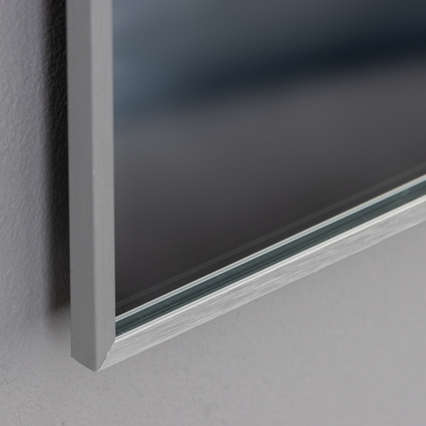 Brilagi - Espejo de baño LED DESIO LED/28W/230V 60x80 cm plateado IP44 CRI 90 regulable + CCT