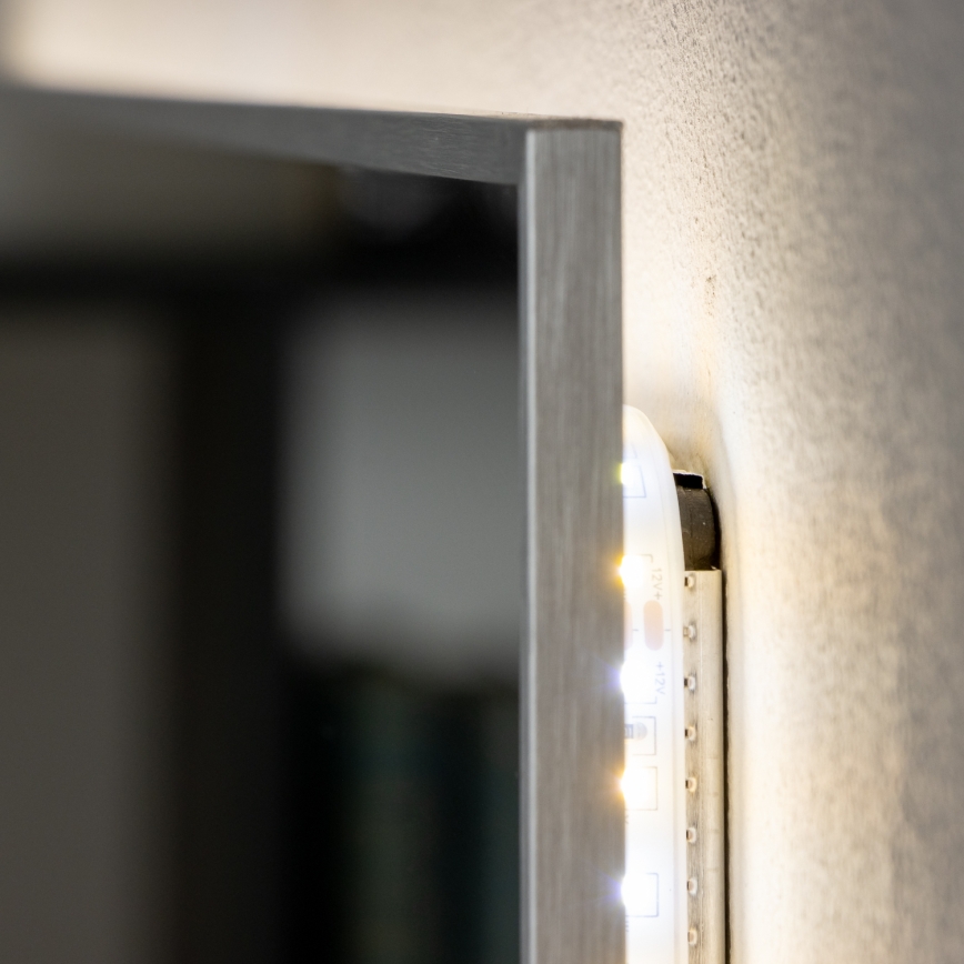 Brilagi - Espejo de baño LED DESIO LED/28W/230V 60x80 cm plateado IP44 CRI 90 regulable + CCT