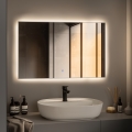 Brilagi - Espejo de baño LED DESIO LED/30W/230V 60x90 cm acabado plateado IP44 CRI 90 regulable + CCT