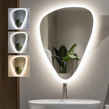 Brilagi - Espejo de baño LED GOCCIA LED/19W/230V 67x50 cm IP44 IRC 90 regulable + CCT
