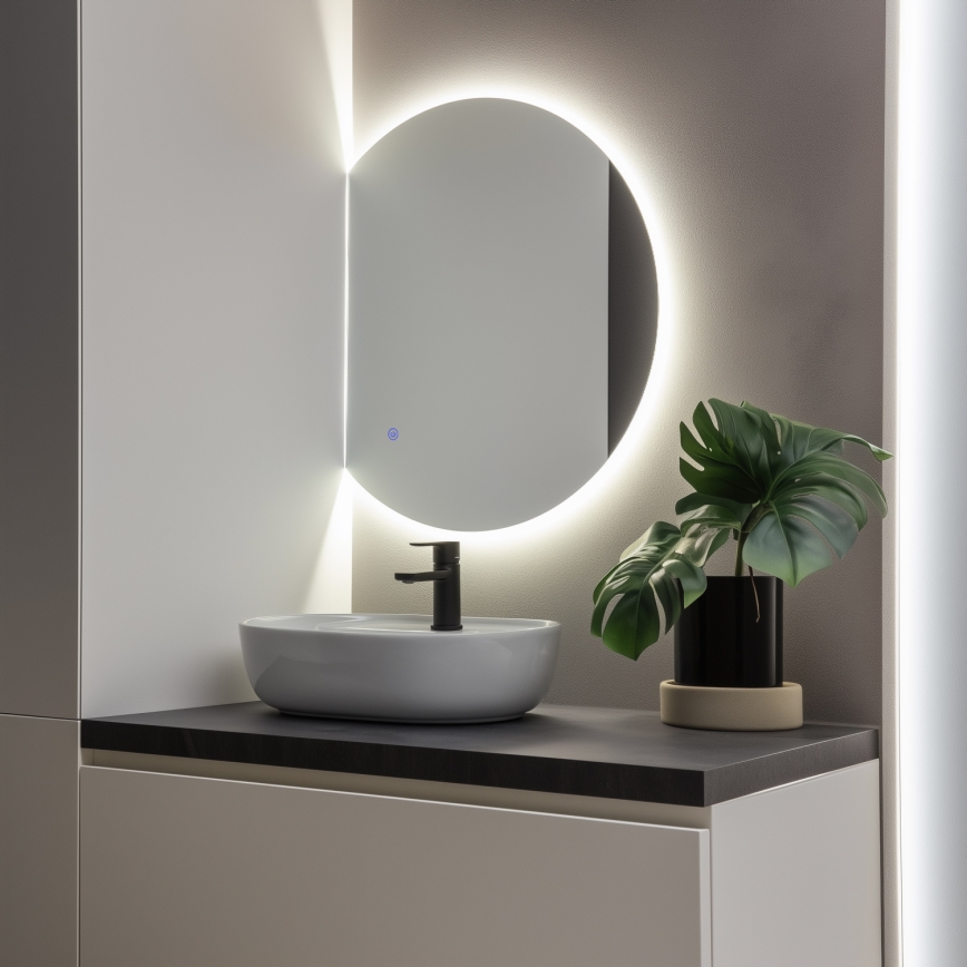 Brilagi - Espejo de baño LED MEZZO LED/18W/230V 60x50 cm IP44 IRC 90 regulable + CCT