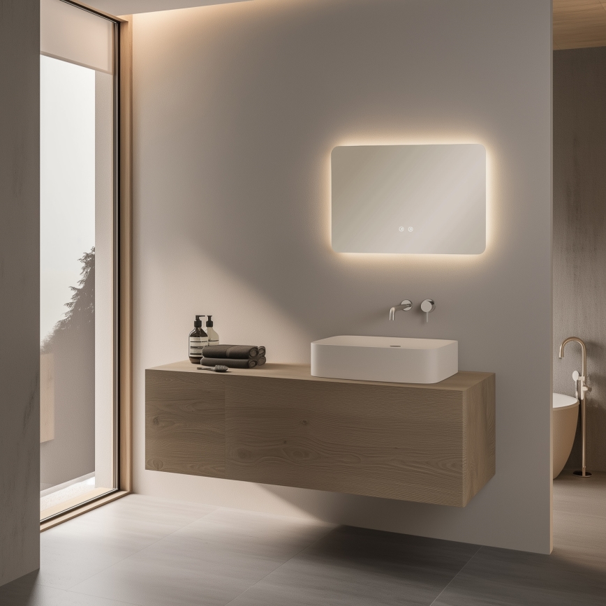 Brilagi - Espejo LED calefactado para baño DIANA LED/13W/230V 40x60 cm IP44 CRI 90 regulable + CCT