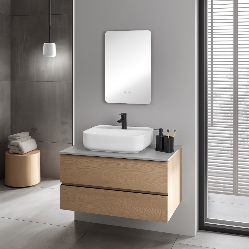 Brilagi - Espejo de baño LED con calefacción antivaho DIANA LED/13W/230V 60x40 cm IP44 CRI 90 regulable + CCT