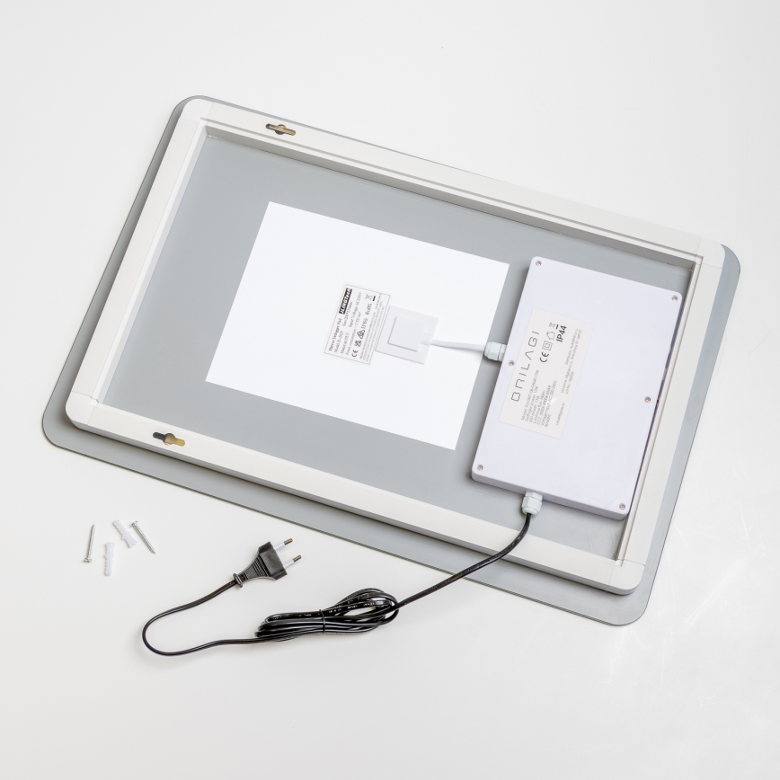 Brilagi - Espejo de baño LED con calefacción antivaho DIANA LED/13W/230V 60x40 cm IP44 CRI 90 regulable + CCT