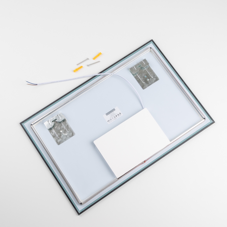Brilagi - Espejo de baño LED SUELLO LED/20W/230V 40x60 cm negro IP44 IRC 90 regulable + CCT