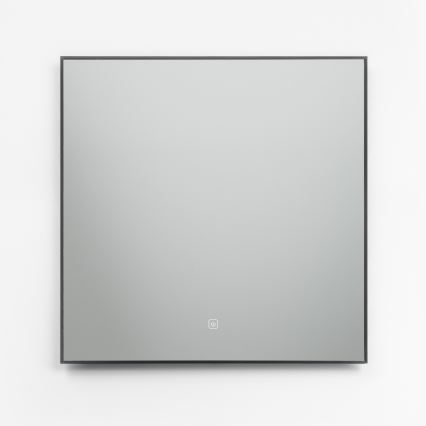 Brilagi - Espejo de baño LED SUELLO LED/24W/230V 60x60 cm negro IP44 CRI 90 regulable + CCT