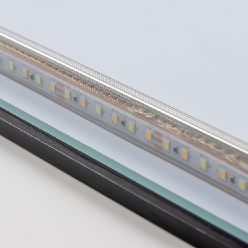 Brilagi - Espejo de baño LED SUELLO LED/24W/230V 60x60 cm negro IP44 CRI 90 regulable + CCT