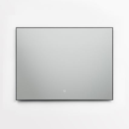 BRILAGI - Espejo de baño LED SUELLO LED/28W/230V 60x80 cm negro IP44 CRI 90 regulable + CCT