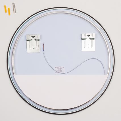 BRILAGI - Espejo de baño LED VENA BLACK LED/19W/230V Ø 60 cm IP44 CRI 90 regulable + CCT (temperatura de color ajustable)