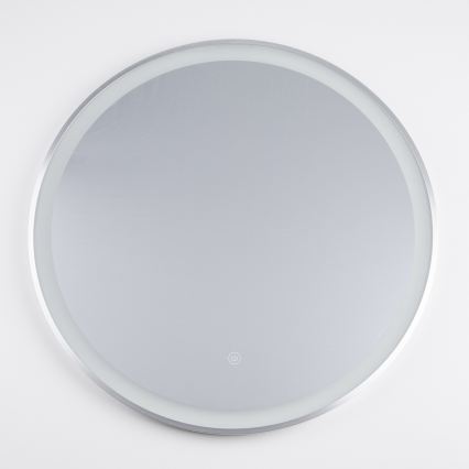 Brilagi - Espejo de baño LED TORINO LED/19W/230V Ø 60 cm, plateado, IP44, CRI 90, regulable + CCT