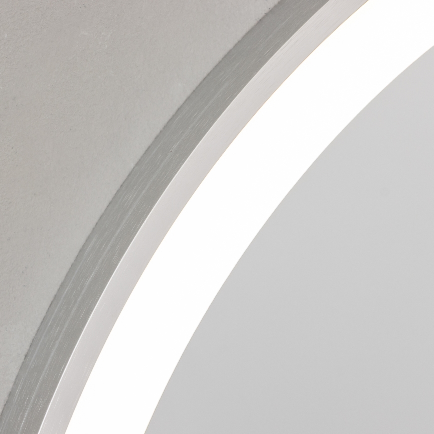 Brilagi - Espejo de baño LED TORINO LED/19W/230V Ø 60 cm, plateado, IP44, CRI 90, regulable + CCT