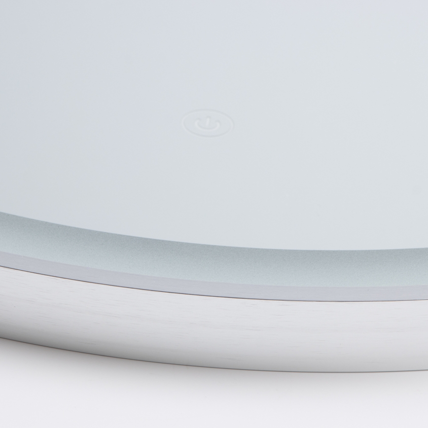 Brilagi - Espejo de baño LED TORINO LED/19W/230V Ø 60 cm, plateado, IP44, CRI 90, regulable + CCT
