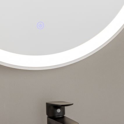 Brilagi - Espejo de baño LED TORINO LED/19W/230V Ø 60 cm, plateado, IP44, CRI 90, regulable + CCT