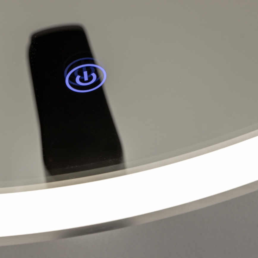 Brilagi - Espejo de baño LED TORINO LED/19W/230V Ø 60 cm, plateado, IP44, CRI 90, regulable + CCT