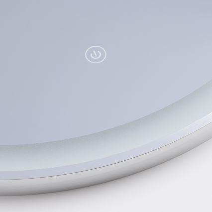 Brilagi - Espejo de baño LED TORINO LED/19W/230V Ø 60 cm, plateado, IP44, CRI 90, regulable + CCT