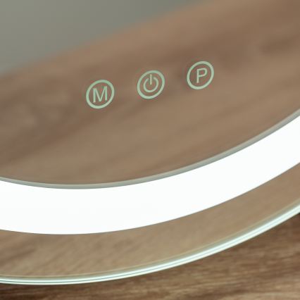 BRILAGI - Espejo de maquillaje LED regulable CALIFORNIA LED/17W/230V 3000/4000/6500K, diámetro 42 cm, blanco