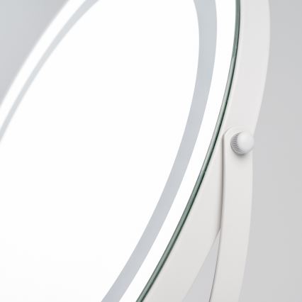 BRILAGI - Espejo de maquillaje LED regulable CALIFORNIA LED/17W/230V 3000/4000/6500K, diámetro 42 cm, blanco
