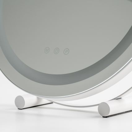BRILAGI - Espejo de maquillaje LED regulable CALIFORNIA LED/17W/230V 3000/4000/6500K, diámetro 42 cm, blanco