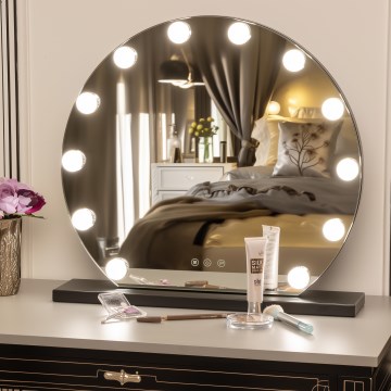 Brilagi - Espejo de maquillaje LED regulable HOLLYWOOD LED/12W/230V 3000/4000/6500K