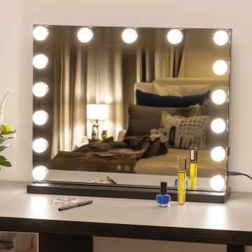 Brilagi - Espejo de maquillaje LED regulable HOLLYWOOD LED/15W/230V 3000/4000/6500K