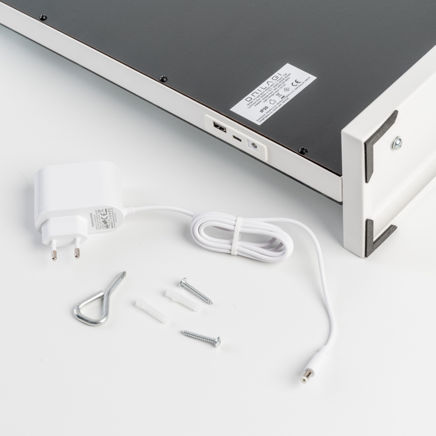 BRILAGI - LED Espejo de maquillaje regulable HOLLYWOOD LED/15W/230V CCT + 2x USB 55x77 cm blanco