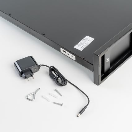BRILAGI - Espejo de maquillaje LED regulable HOLLYWOOD LED/15W/230V CCT + 2x USB 55x77 cm negro