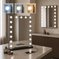 BRILAGI - Espejo de maquillaje LED regulable HOLLYWOOD LED/15W/230V CCT + 2x USB 55x77 cm negro