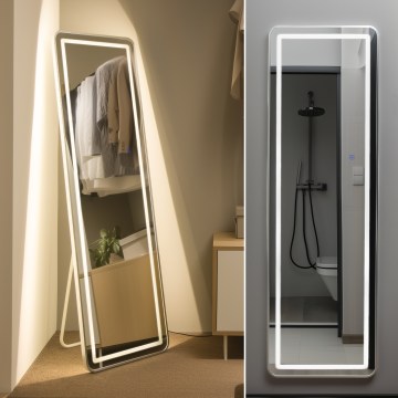 Brilagi - Espejo de pie BELLEZA LED/42W/230V 160x50 cm IP44 CRI 90 regulable + CCT