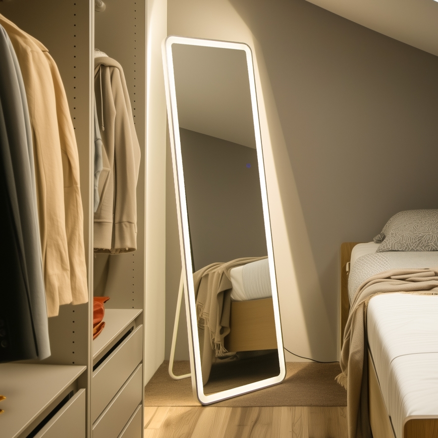 BRILAGI - Espejo de pie ELEGANZA LED/42W/230V 160x50 cm IP44 CRI 90 regulable + CCT