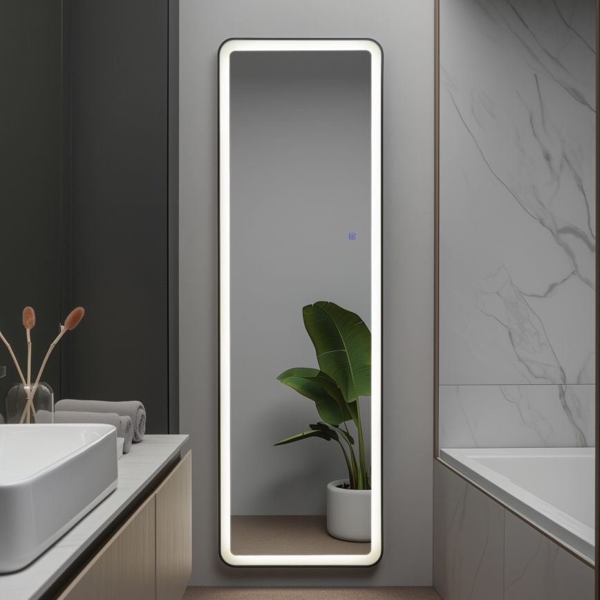 BRILAGI - Espejo de pie ELEGANZA LED/42W/230V 160x50 cm IP44 CRI 90 regulable + CCT