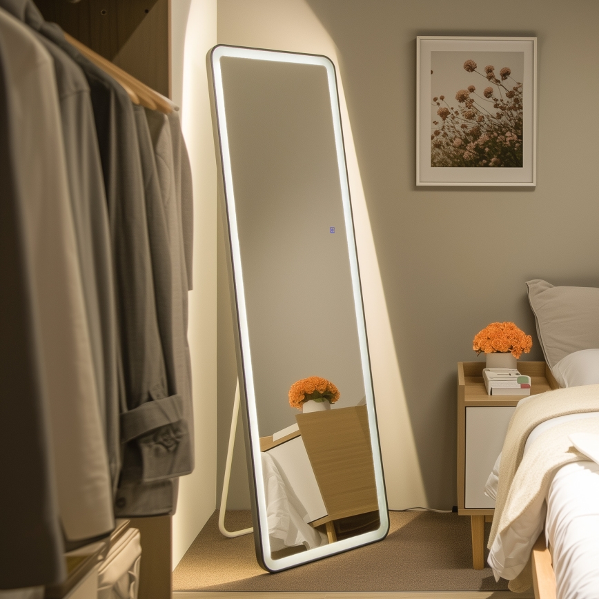 BRILAGI - Espejo de pie ELEGANZA LED/42W/230V 160x50 cm IP44 CRI 90 regulable + CCT