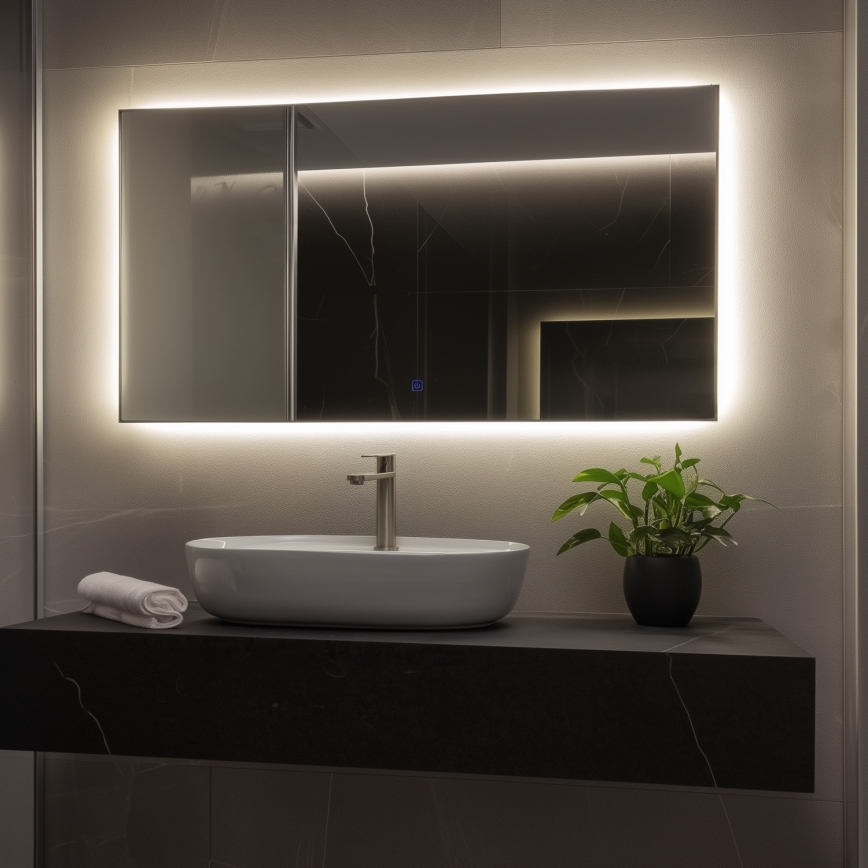Brilagi - Espejo de baño LED LUCE LED/36W/230V 60x120 cm IP44 IRC 90 regulable + CCT