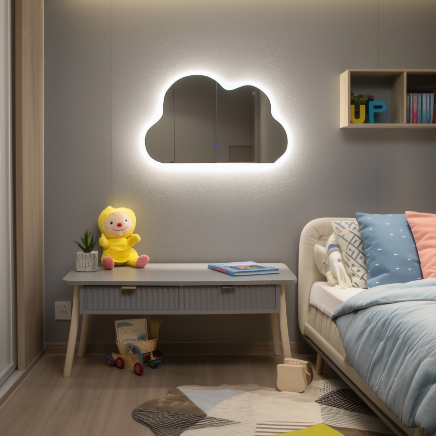 Brilagi - Espejo de baño LED NUVOLA LED/19W/230V 37x60 cm IP44 CRI 90 regulable + CCT