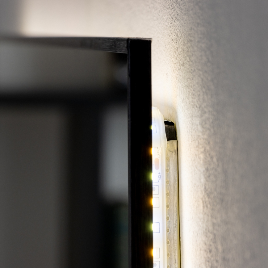Brilagi - Espejo de baño LED SUELLO LED/30W/230V 60x90 cm negro IP44 IRC 90 regulable + CCT
