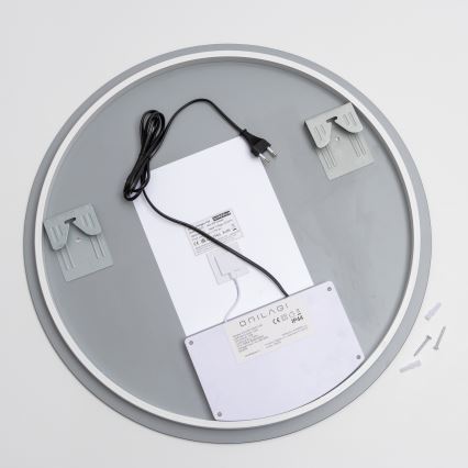 BRILAGI - Espejo de baño calefactado DEMI ECO LED/12W/230V, diámetro 60 cm, IP44, CRI 90, regulable + CCT