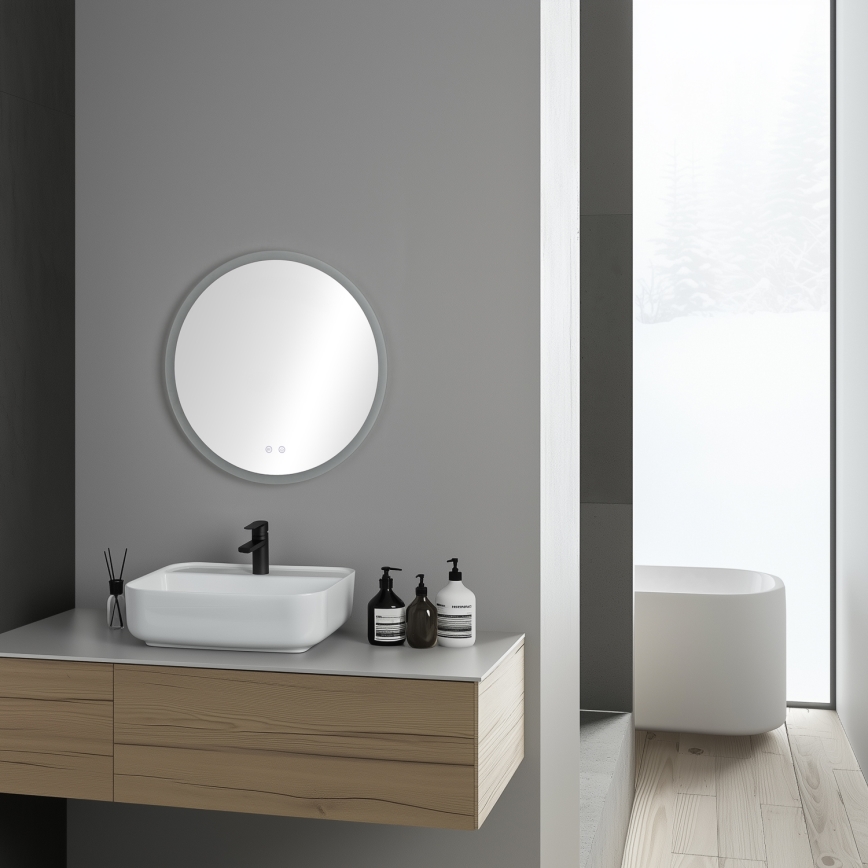 Brilagi - Espejo de baño con calefacción LED CLARA PRO LED/19W/230V Ø 60 cm IP44 CRI 90 regulable + CCT