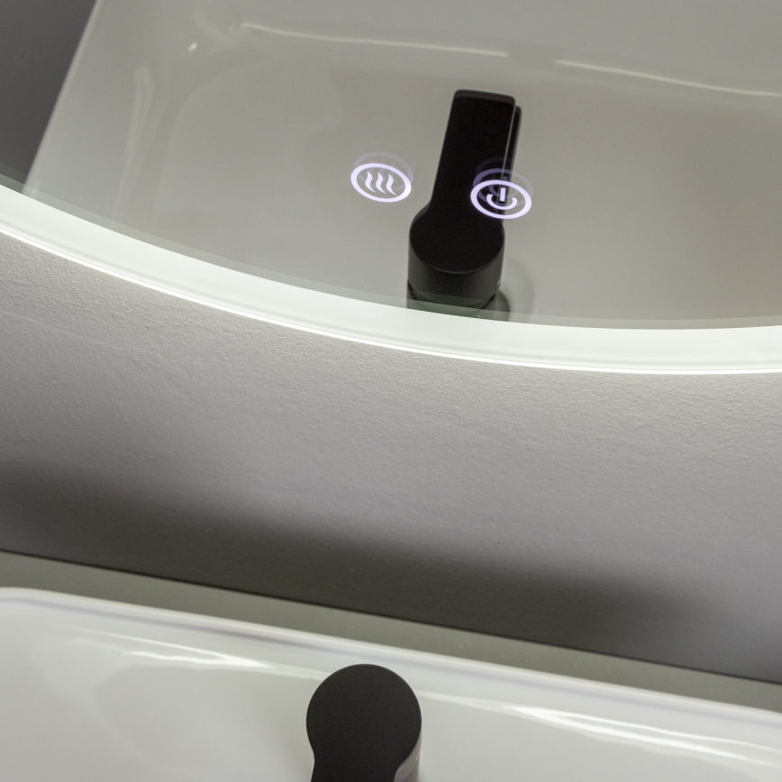 Brilagi - Espejo de baño con calefacción LED CLARA PRO LED/19W/230V Ø 60 cm IP44 CRI 90 regulable + CCT