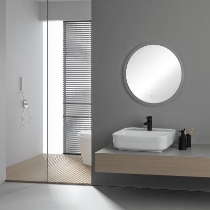 Brilagi - Espejo de baño calefactado LED CLARA ECO LED/12W/230V Ø 60 cm IP44 CRI 90 regulable + CCT