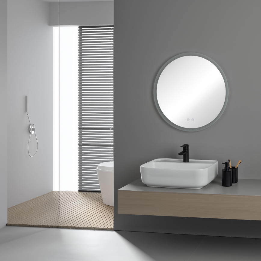 Brilagi - Espejo de baño calefactado LED CLARA ECO LED/12W/230V Ø 60 cm IP44 CRI 90 regulable + CCT