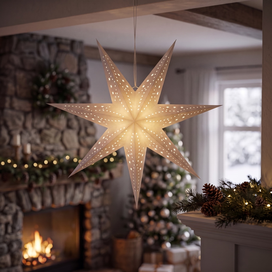 BRILAGI - Estrella navideña LED, 100 cm, LED/2xAA