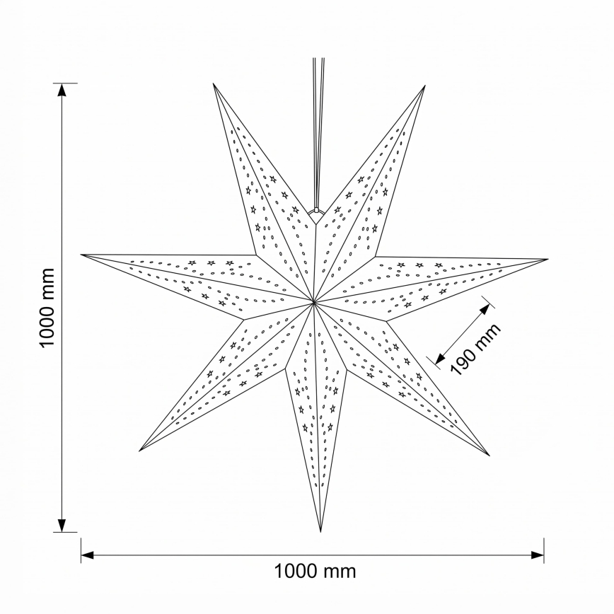 BRILAGI - Estrella navideña LED, 100 cm, LED/2xAA