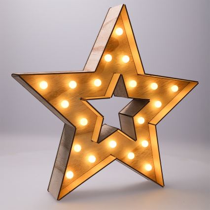 Brilagi - Estrella navideña LED, 38 x 40 cm, alimentada por 2 pilas AA