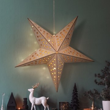 Brilagi - Estrella navideña LED, 59x55 cm, funciona con 2 pilas AA