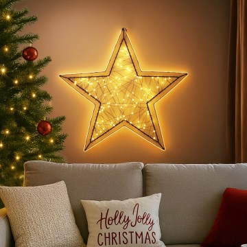 Brilagi - Estrella navideña LED para exterior, 2,6W/230V, IP44, 47x45 cm